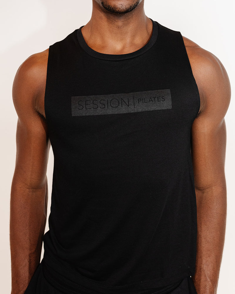 Black SESSION Muscle Tank